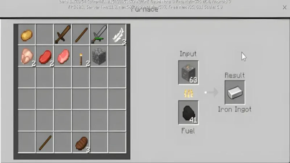 3. Cách làm kiếm sắt trong Minecraft