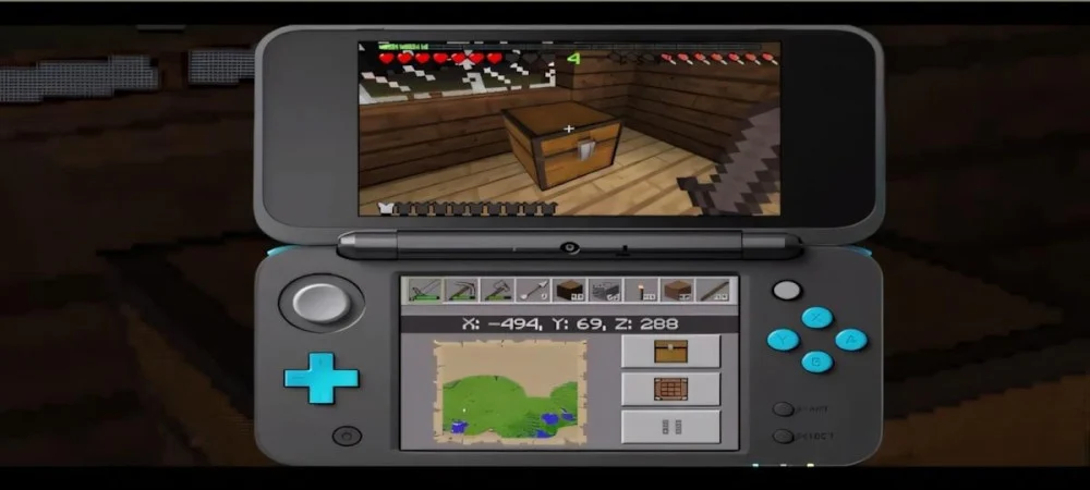 Phiên Bản New Nintendo 3DS Edition Minecraft Trải Nghiệm Khối Vuông Cầm Tay Nhỏ Gọn