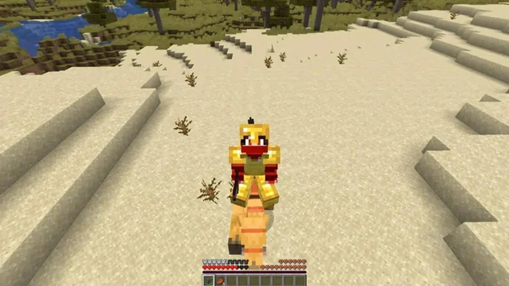 Kỹ năng lướt xa để vượt địa hình của Lạc đà trong Minecraft