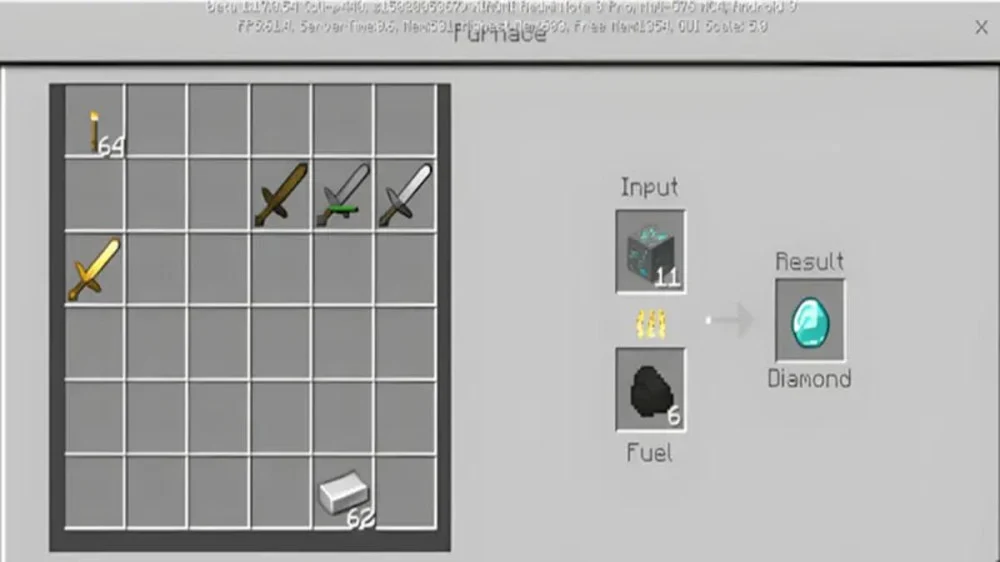 5. Cách làm kiếm kim cương trong Minecraft