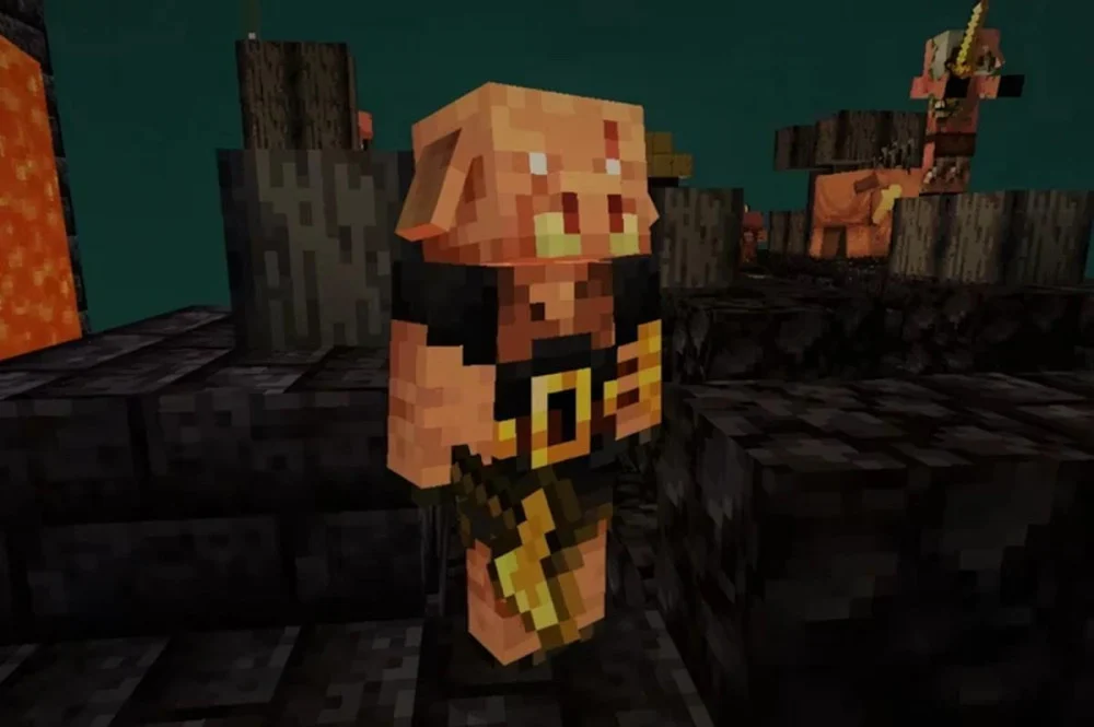 Sự Nguy Hiểm Của Lợn Rừng Nether Tại Tàn Tích Pháo Đài Trong Game Minecraft 
