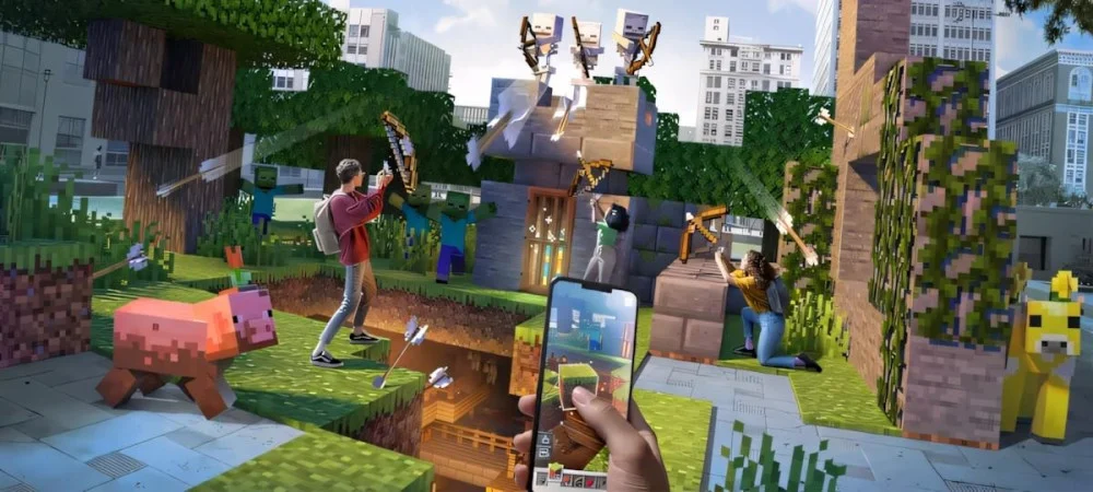 Phiên Bản Minecraft Earth Di Động Không Gian Thực Tế Tăng Cường Mở Rộng Thú Vị