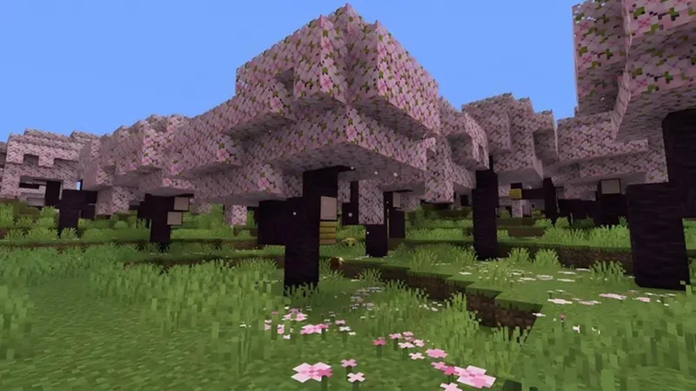 Đặc Điểm Và Vị Trí Khai Thác Gỗ Anh Đào Trong Game Minecraft 