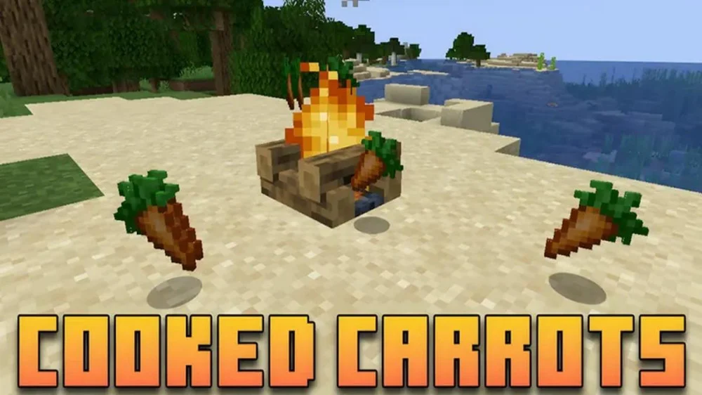 Ăn Cà Rốt Trực Tiếp Để Hồi Phục Thanh Đói Trong Minecraft