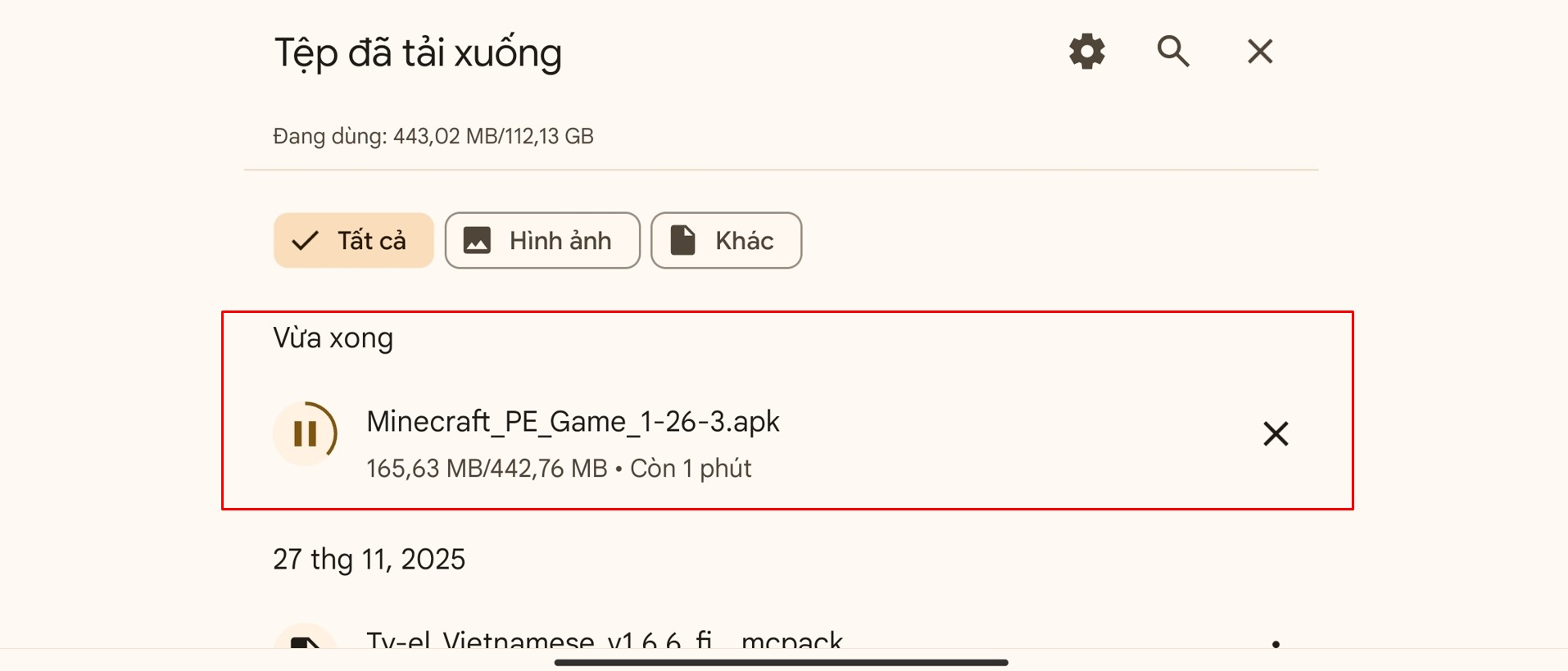 Nhấn Tải Miễn Phí để bắt đầu tải Minecraft tốc độ tùy đường truyền