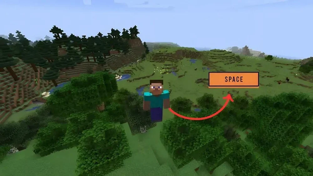 Cách Bay Trong Minecraft Chế Độ Sáng Tạo 