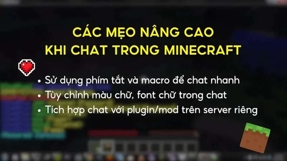 Các Thủ Thuật Nâng Cấp Trải Nghiệm Chat Trong Minecraft