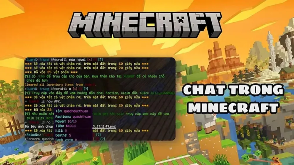 Hướng Dẫn Sử Dụng Hệ Thống Chat Trong Minecraft 