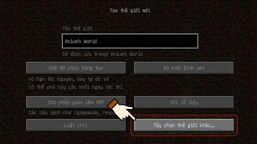 Cách Truy Cập Tùy Chọn Nâng Cao Trong Minecraft 