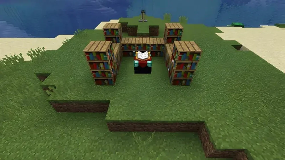 Cách Hoạt Động Và Sắp Xếp Kệ Sách Của Bàn Phù Phép Trong Game Minecraft