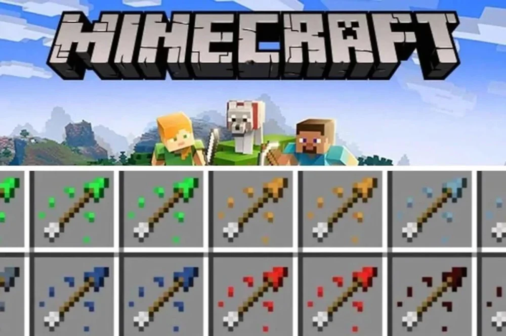 Làm mũi tên Minecraft vũ khí tầm xa săn bắn PvP 