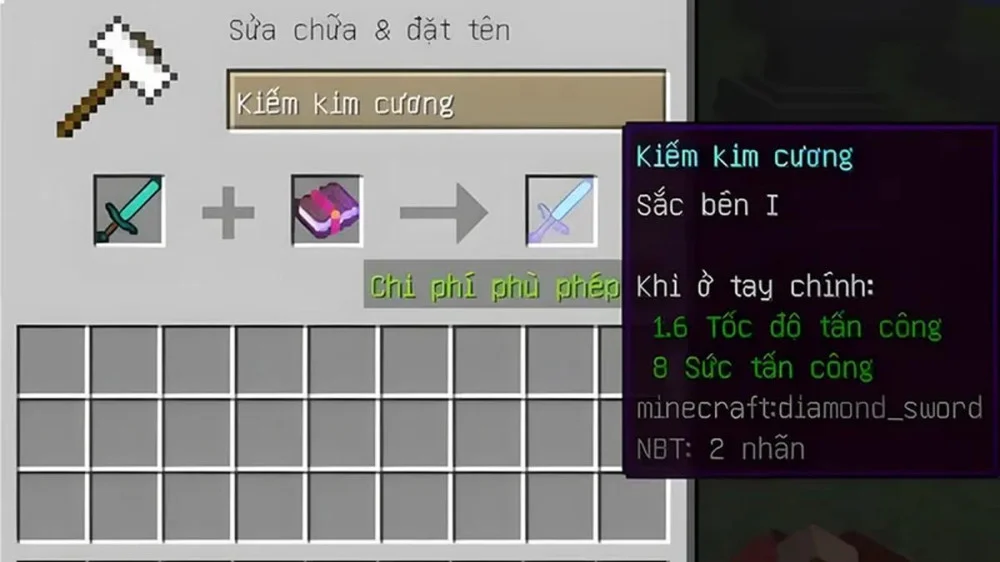 Cách Sử Dụng Sách Phù Phép Để Nâng Cấp Trang Bị Trong Game Minecraft