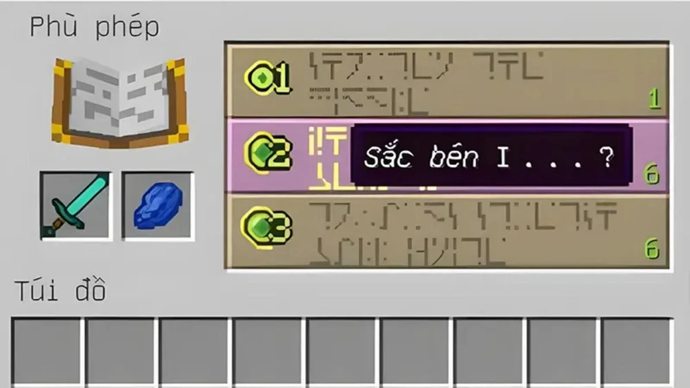 Cách Xóa Phù Phép Bằng Đá Mài Trong Game Minecraft
