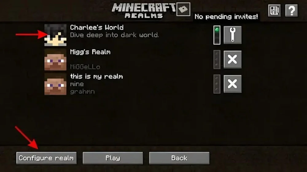 Cách Mời Bạn Bè Vào Minecraft Realms Nhanh 