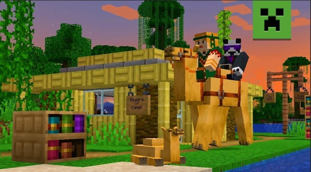 Đánh Giá Minecraft 1.19.51 Piston Logic Lạc Đà Gỗ Tre Mới