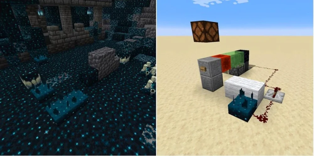 Đánh Giá Minecraft 1.19.81 RenderDragon Sculk Sensor Pitcher Crop Mới