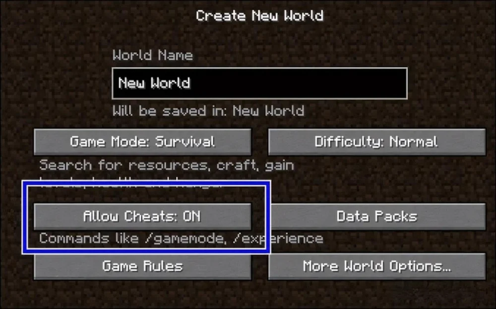 Đối với phiên bản Minecraft Java