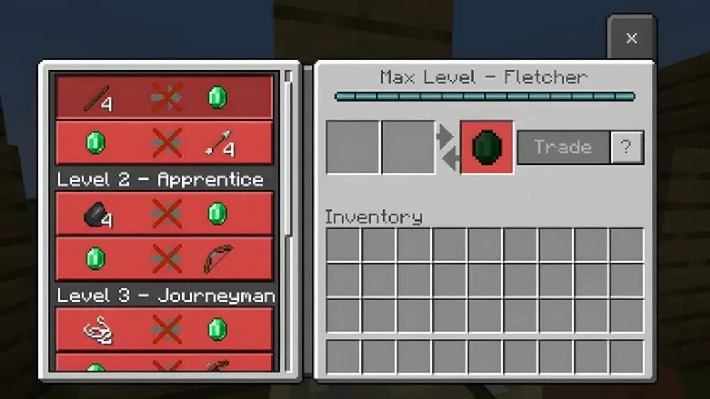 Cách Khắc Phục Lỗi Dấu X Đỏ Khi Giao Dịch Với Dân Làng Trong Minecraft 
