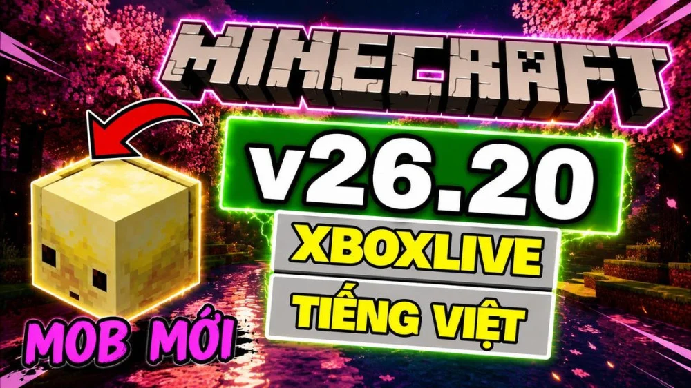 Bedrock 26.20 ra mắt Closed Captions cải tiến Realms Hub thử nghiệm Chaos Cubed