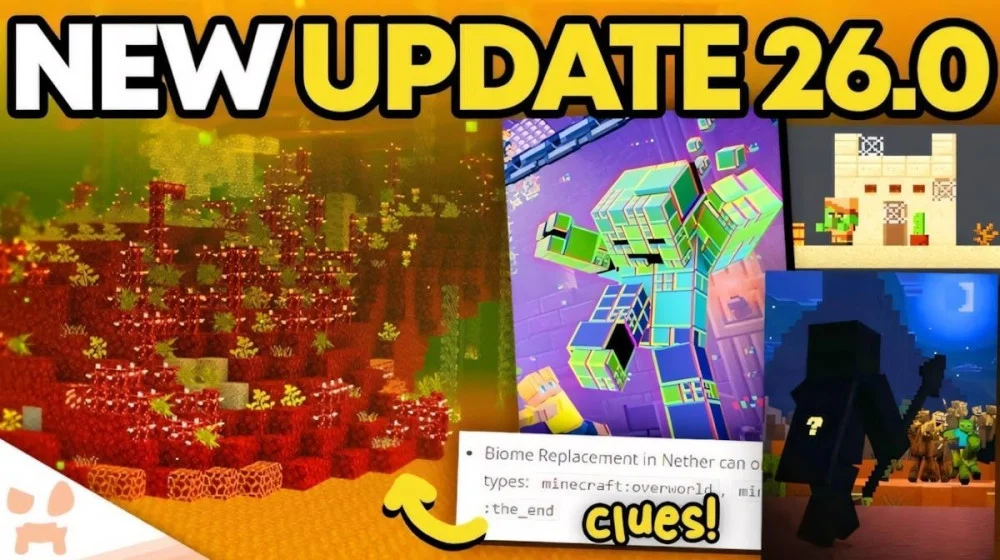 Minecraft 26.0 Cập Nhật Bedrock Edition Tối Ưu Overworld