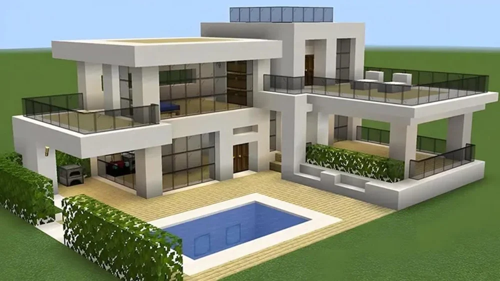 Ba bước cơ bản xây nhà Minecraft hiện đại
