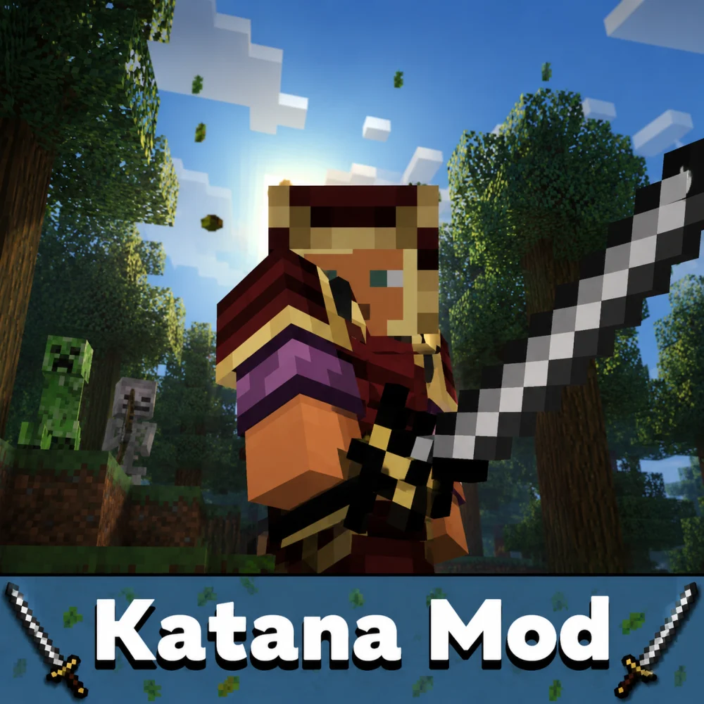 Katana Mod Cho Minecraft PE | Japanese Folklore, Tanjiro