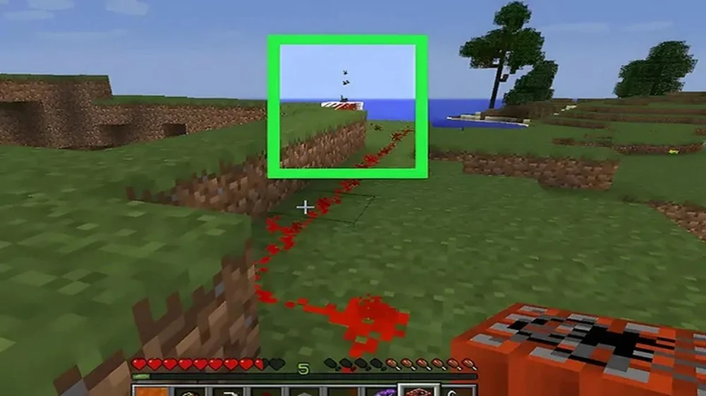 Kích hoạt công tắc tín hiệu Redstone nổ TNT từ xa
