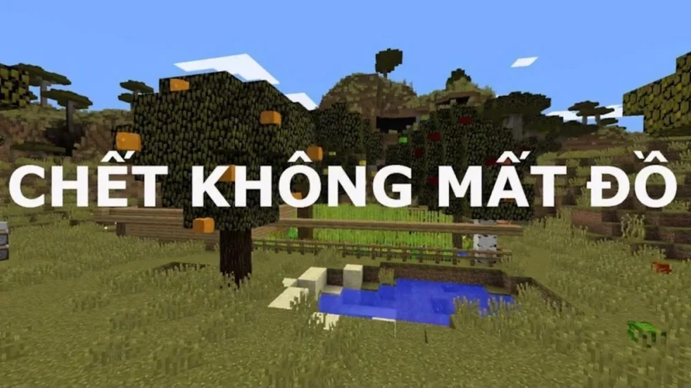Dùng lệnh keepInventory true để giữ đồ khi chết trong Minecraft 