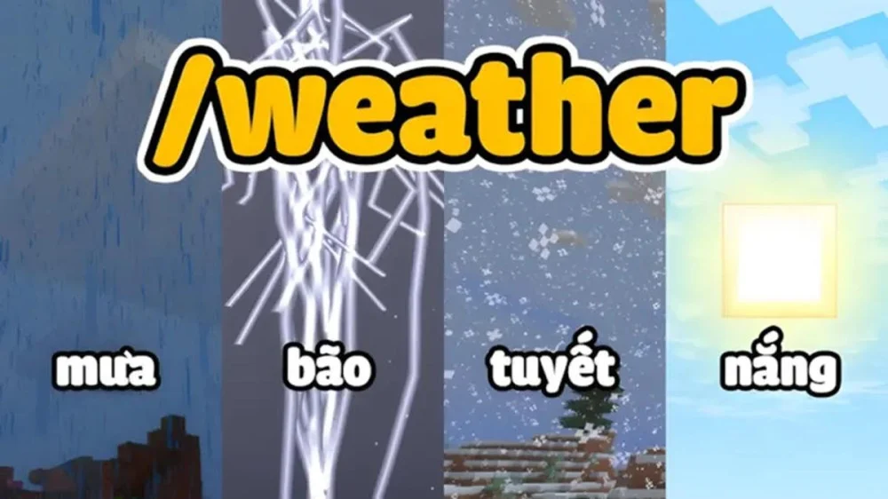 Lệnh Tắt Mưa Trong Minecraft ☀️ | Bí Kíp Tắt Mưa Nhanh Nhất Hiệu Quả Nhất
