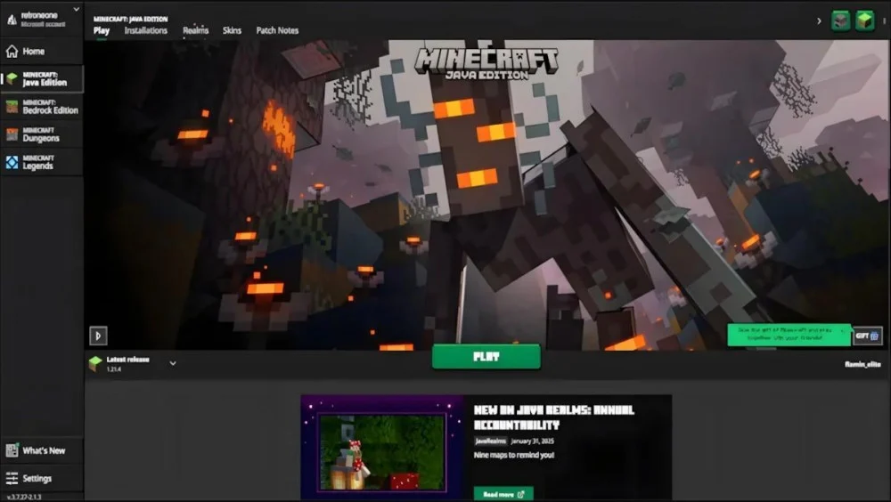 Trình Chạy Minecraft Launcher Chính Thức Của Mojang Studios Quản Lý Game Toàn Diện.