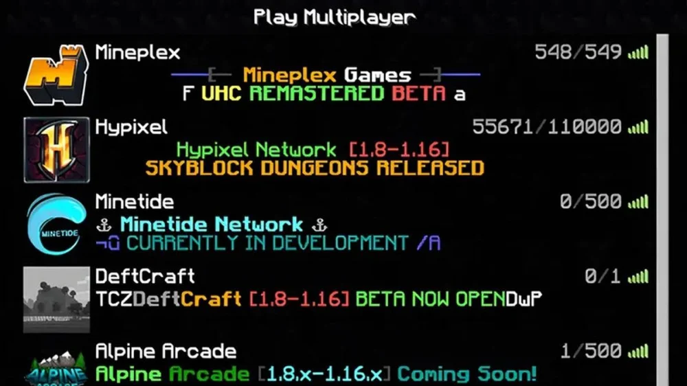 Cách Tìm Kiếm Máy Chủ Minecraft Phù Hợp 
