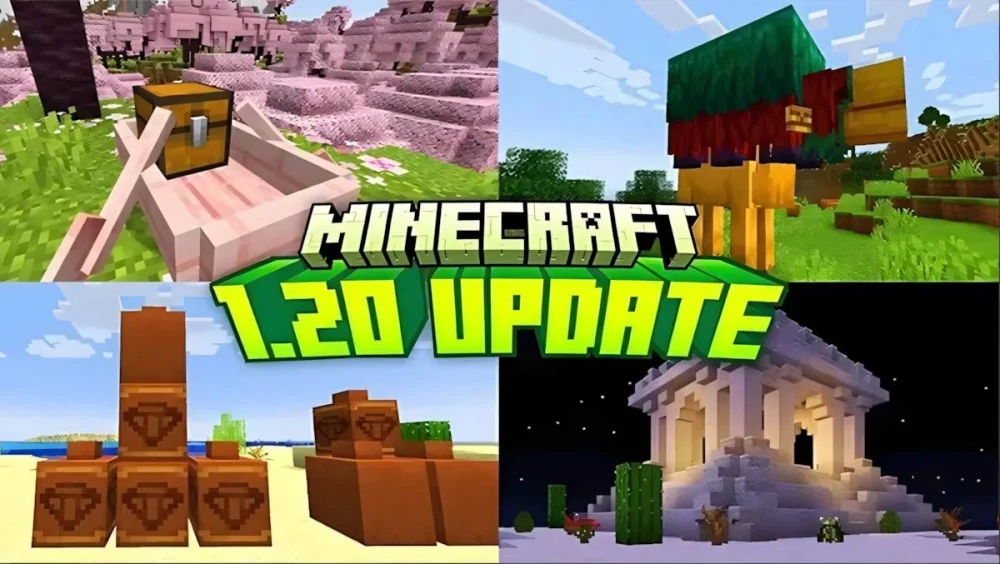 Tải Minecraft 1.20.0 Khảo Cổ Học Sinh Vật Sniffer Cherry Grove Mới