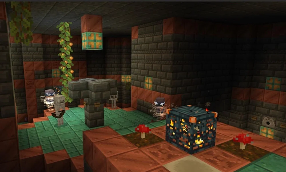 Tải Minecraft 1.20.60 Trial Chambers Breeze Armadillo Giáp Sói Khối Vault Mới