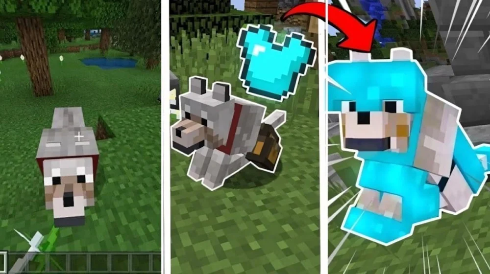 Tải Minecraft 1.20.81 Armadillo Wolf Armor Biến Thể Wolves Vũ Khí Mace Mới