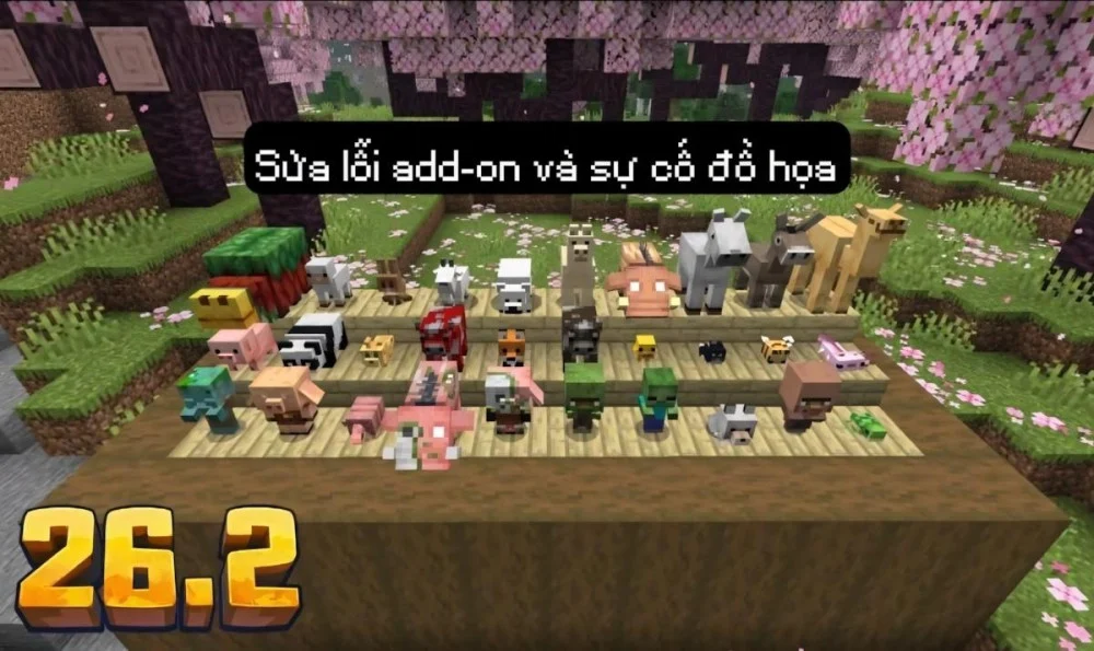 Tải Minecraft 26.2 Cải Tiến Add-ons Tài Nguyên Multiplayer