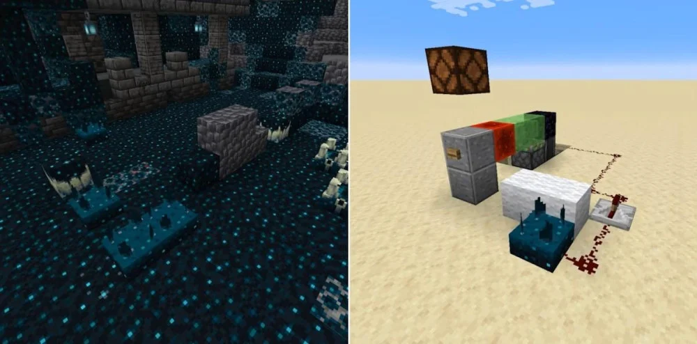 Tải Minecraft PE 1.20.10 Cơ Chế Bò Sinh Vật Sculk Sensor Mới