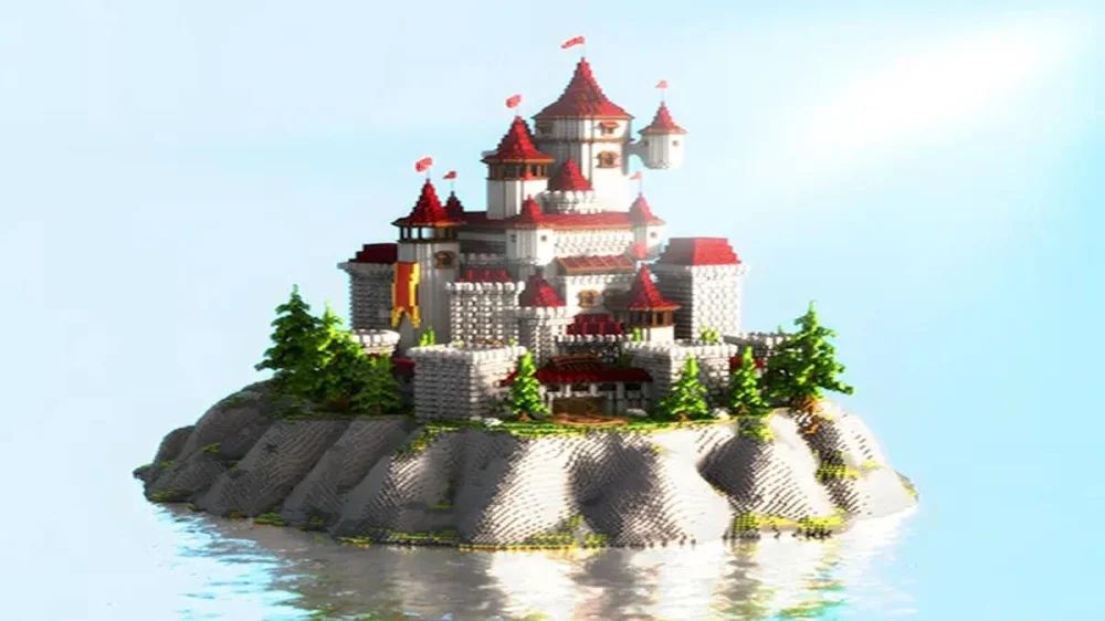 Command block thực thi lệnh qua redstone để tự động hóa xây dựng quy mô lớn
