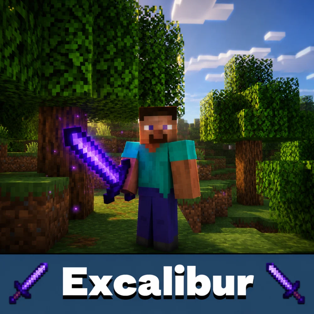 Tải Excalibur Mod Cho Minecraft PE | Nâng Cấp Kiếm Cấp 1000
