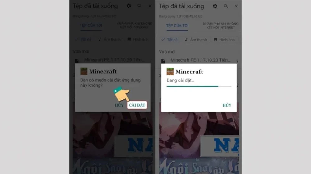 Hướng Dẫn Cài Đặt Minecraft PE 1.20.1 Bước 2 