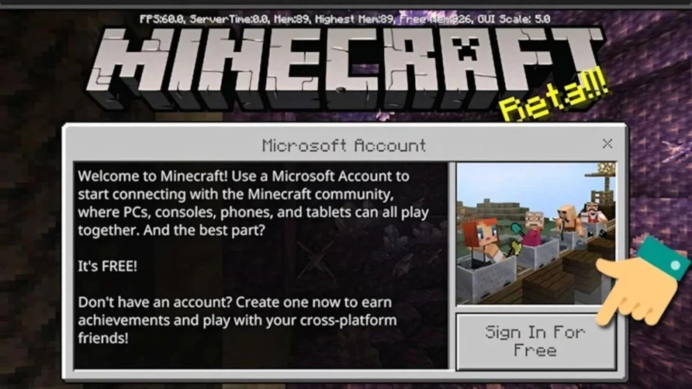 Hướng Dẫn Đăng Nhập Minecraft PE Bước 3 