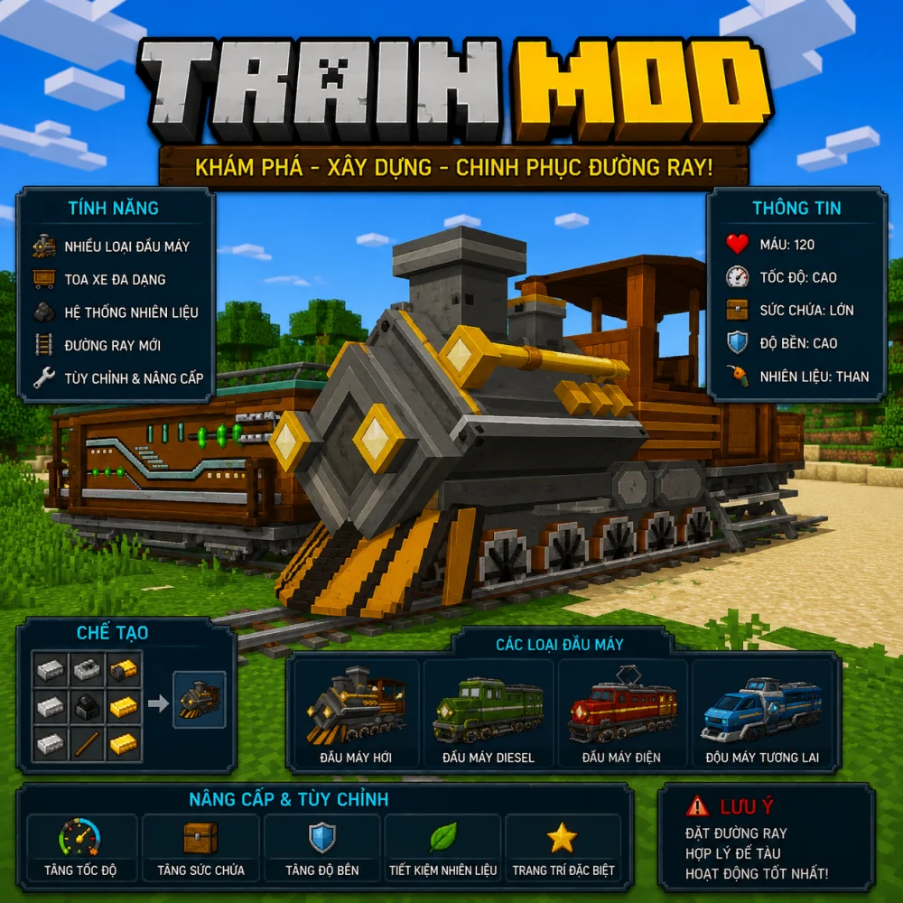 Tải Train Mod Cho Minecraft PE | Locomotive, Philippine National Railway - Subway