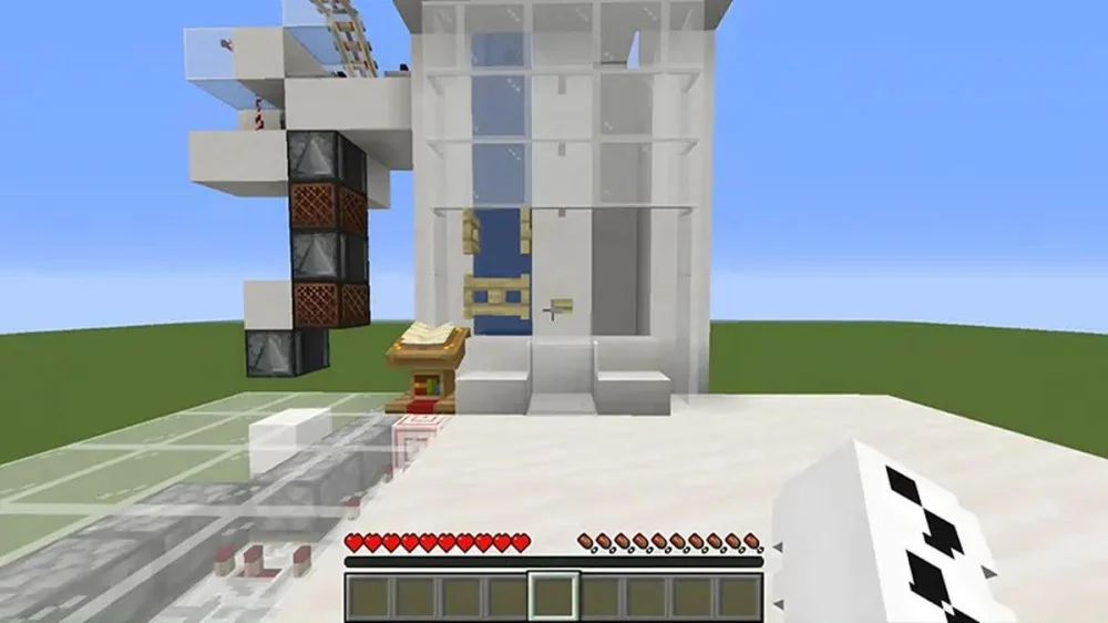Cách Thiết Kế Vỏ Thang Máy Bằng Kính Trong Minecraft