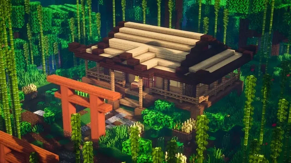 Thiết kế kiến trúc Nhật Bản tối giản trong Minecraft